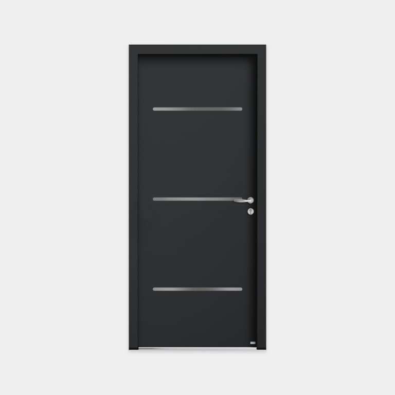 Porte entrée ALU marque Bel'M modèle POLIADE 1 vantail