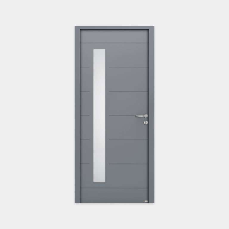 Porte entrée ALU marque Bel'M modèle ALBE 1 vantail
