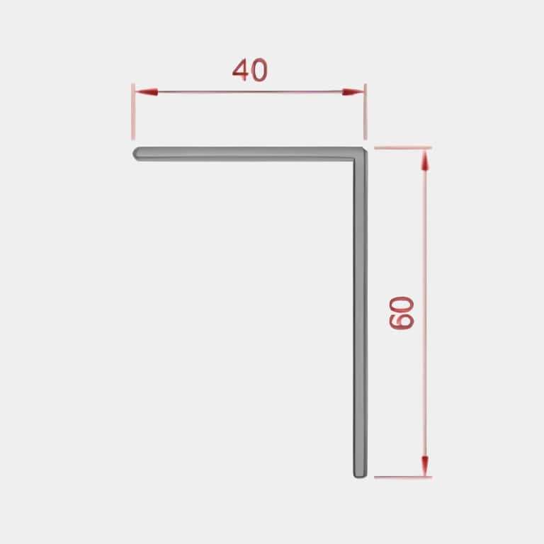 Cornière d'habillage 90° PVC 6x4cm