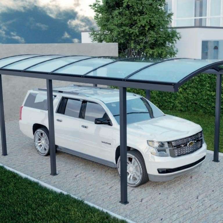 Carport standard avec structure ALU autoportant pour abriter véhicule