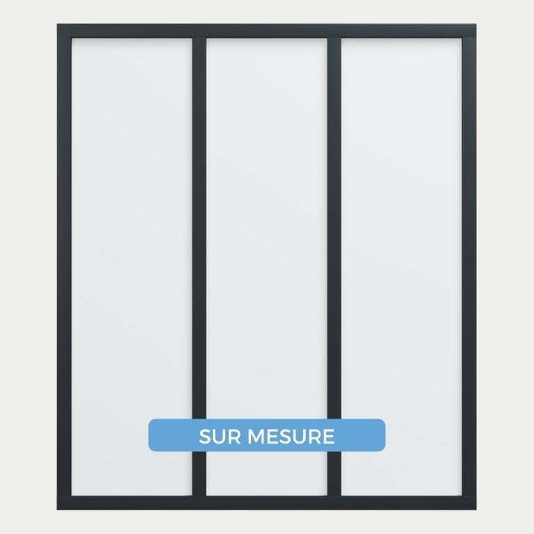 Verrière ALU sur mesure 3 vitrages simple