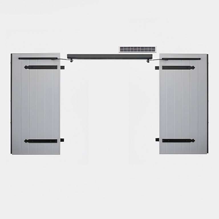 Volet battant ALU 27mm avec motorisation solaire 1 vantail