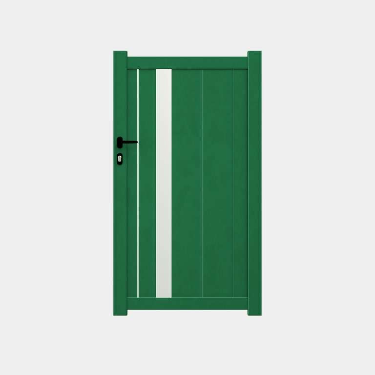 Portillon Aluminium sur mesure gris panneau décoratif