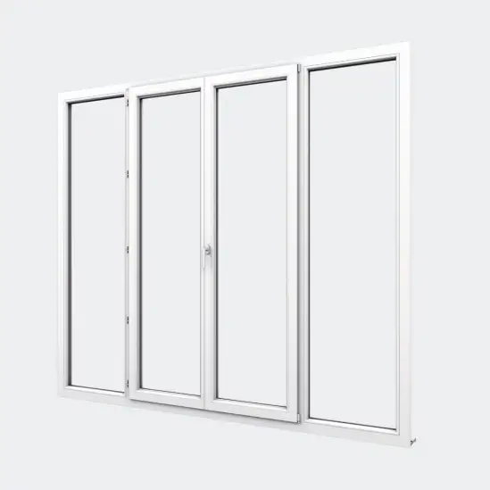 Porte Fenêtre PVC 2 vantaux oscillobattant + 2 fixes sur mesure
