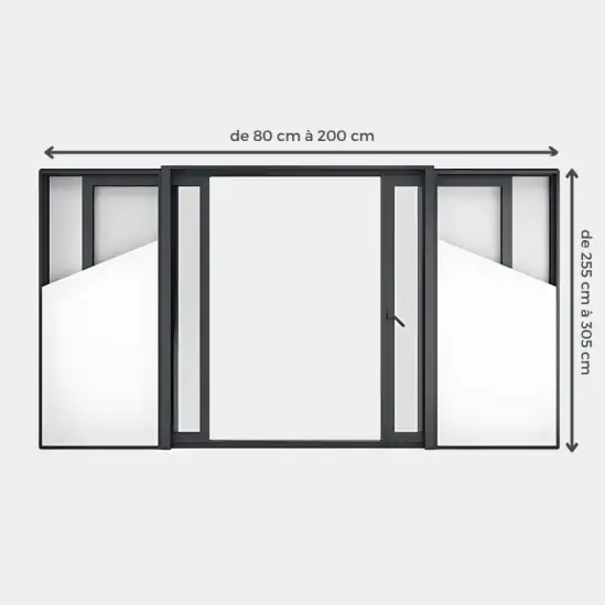 Baie coulissante ALU Galandage à 2 vantaux 2 rails grande taille — free download