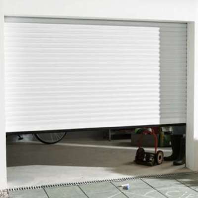 Porte garage basculante manu débordante sans portillon H.200 x l.237 cm  blanc