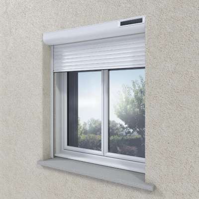 Volet roulant ALU Rénovation motorisation radio solaire pose en tunnel sous linteau