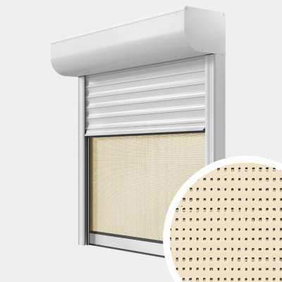 Volet roulant ALU Rénovation motorisation radio avec moustiquaire-store
