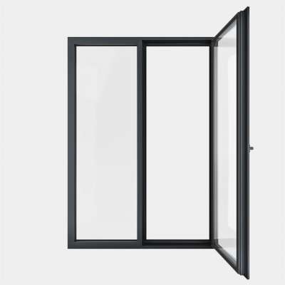 Porte Fenêtre ALU gamme Titans+ 1 vantail à la française 1 fixe ouvert