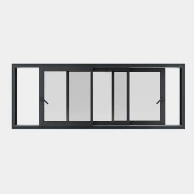 Fenêtre coulissante ALU gamme Titans 3 vantaux 3 rails ouvert
