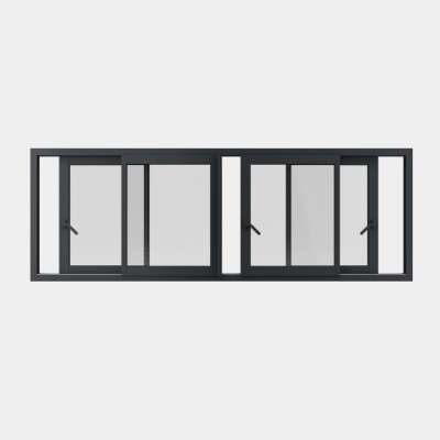 Fenêtre coulissante ALU gamme Titans 4 vantaux 2 rails ouvert