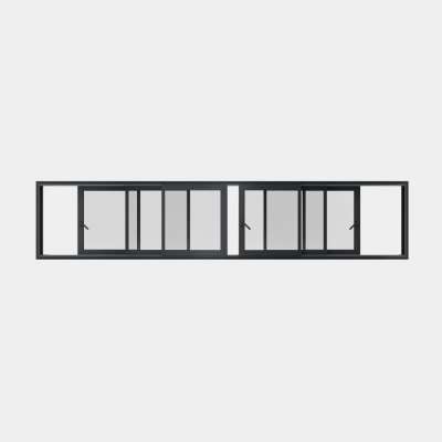 Fenêtre coulissante ALU gamme Titans 6 vantaux 3 rails ouvert