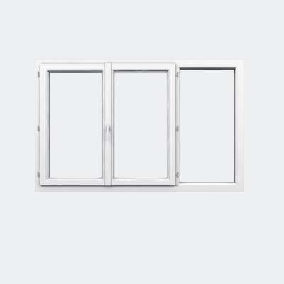 Fenêtre PVC gamme Design 2 vantaux ouverture à la française 1 fixe fermé