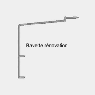 Bavette rénovation ALU 5x5cm