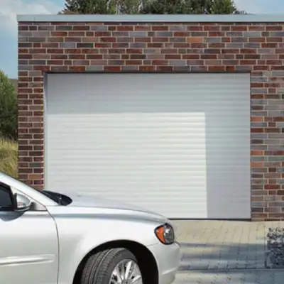 Porte garage basculante manu débordante sans portillon H.200 x l.237 cm  blanc