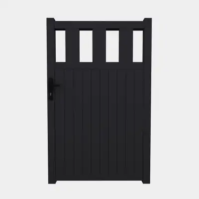 Portillon droit ajouré avec lames verticales en ALU