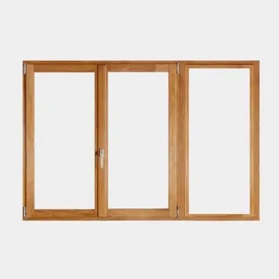 Fenêtre bois 2 vantaux + 1 fixe