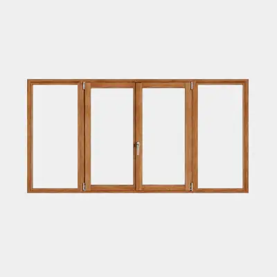 Fenêtre en bois 2 vantaux + 2 fixes
