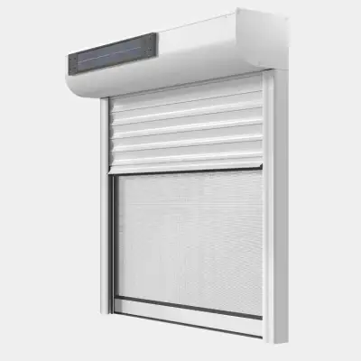 Volet roulant ALU Rénovation motorisation radio solaire avec moustiquaire