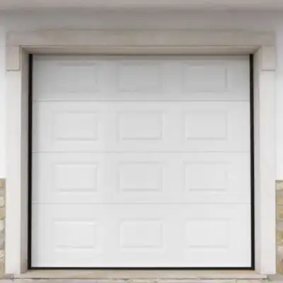 Porte de garage sectionnelle blanche RAL 9010