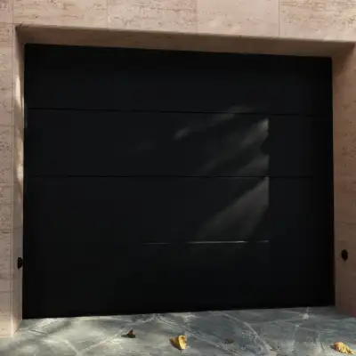 Porte de garage sectionnelle noire
