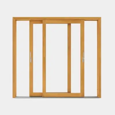 Baie coulissante bois 2 vantaux sur mesure