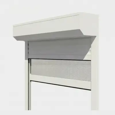 Volet roulant rénovation filaire avec moustiquaire intégrée blanc 9016