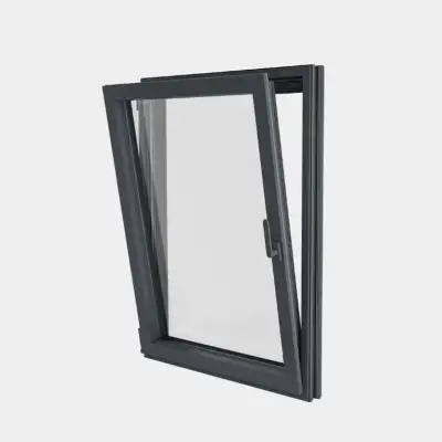 Fenêtre ALU gamme Titans 1 vantail oscillo-battant ouvert