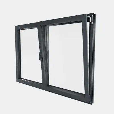 Fenêtre ALU gamme Titans 1 vantail oscillo-battant 1 fixe ouvert