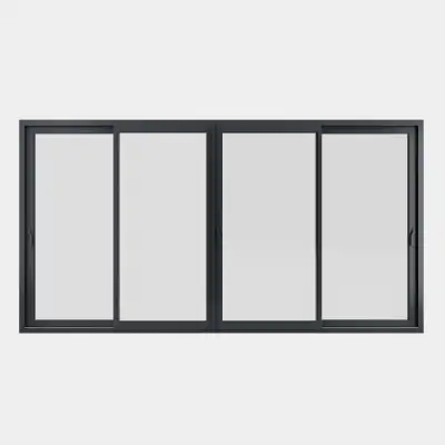 Baie coulissante ALU gamme Titans 4 vantaux 2 rails fermé
