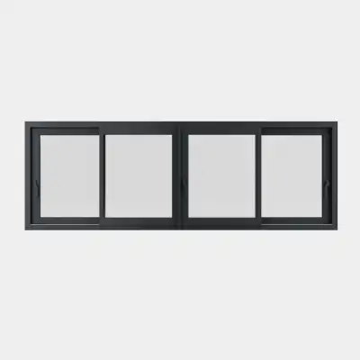 Fenetre coulissante ALU 6 vantaux 3 rails fermé