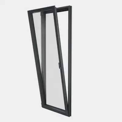 Porte Fenêtre ALU gamme Titans 1 vantail oscillo-battant ouvert