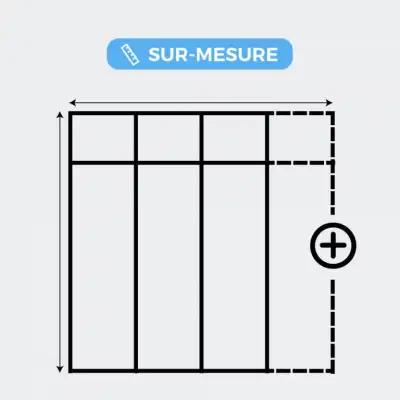 Verrière Atelier avec traverse Gamme Loft ALU 1 à 8 vitrage sur mesure