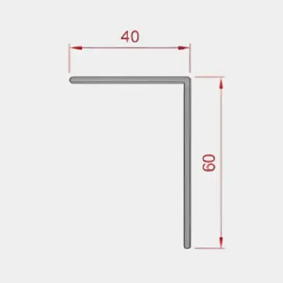 Cornière d'habillage 90° PVC 6x4cm
