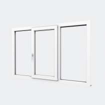 Fenêtre PVC gamme Design 1 vantail oscillo-battant 2 fixes fermé