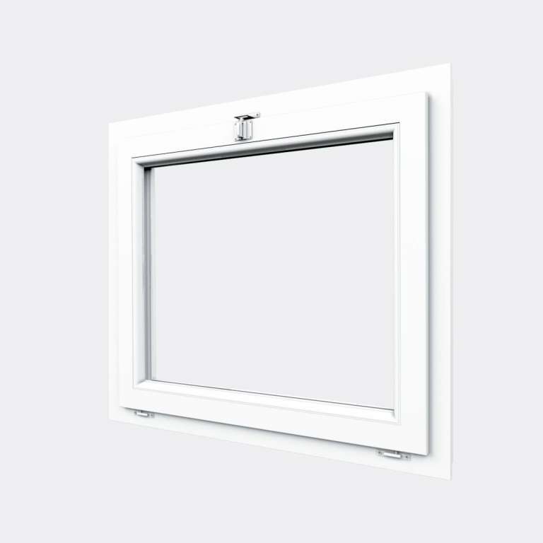 Fenêtre PVC gamme Confort 1 vantail ouverture soufflet abattant fermé