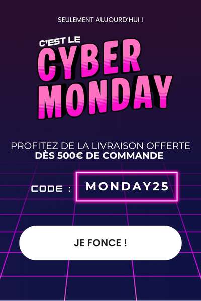 Cyber Monday : Frais de port offert dès 500€ d'achat juste aujourd'hui !