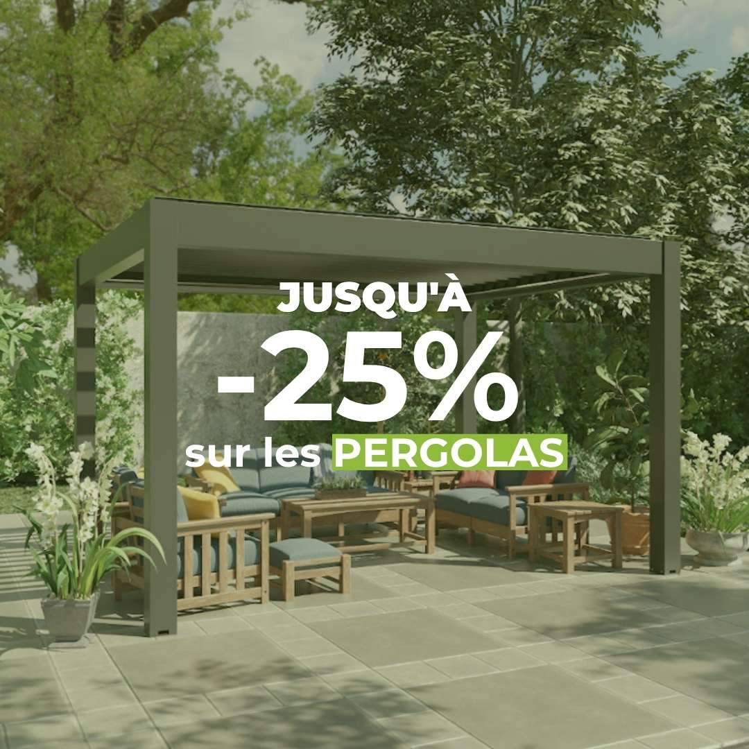 25% pour préparer votre été sur les pergolas !