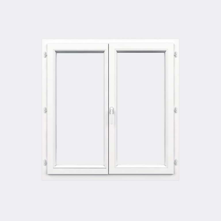 Fenêtre PVC blanc 9016 satine classe 1 - 550 x 1500 mm - Bouvet Thermience droite VRI