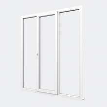 Porte Fenêtre PVC gamme Design 1 vantail oscillo-battant 2 fixes fermé