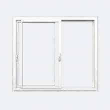 Baie coulissante PVC gamme Slide 2 vantaux 2 rails ouvert