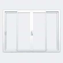 Baie coulissante PVC gamme Slide 4 vantaux 2 rails fermé