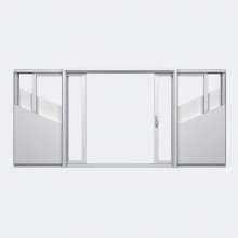 Baie coulissante galandage PVC gamme Slide Galandage 2 vantaux 1 rail ouvert