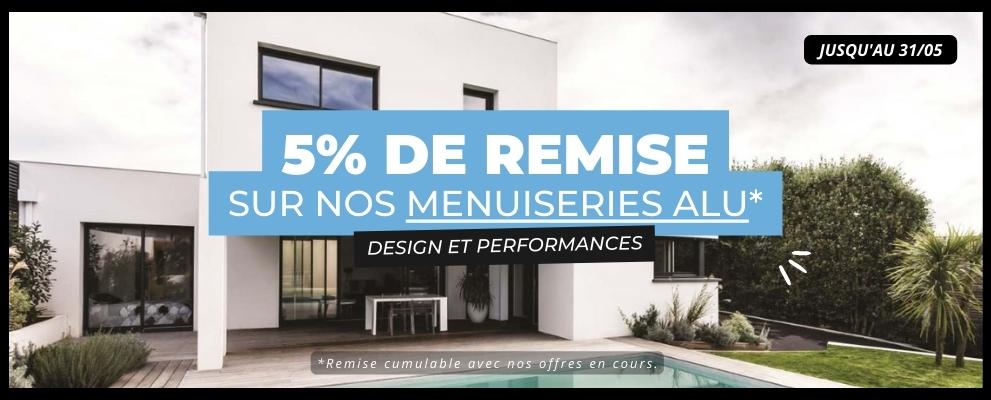5% de remise sur nos menuiseries ALU - mobile