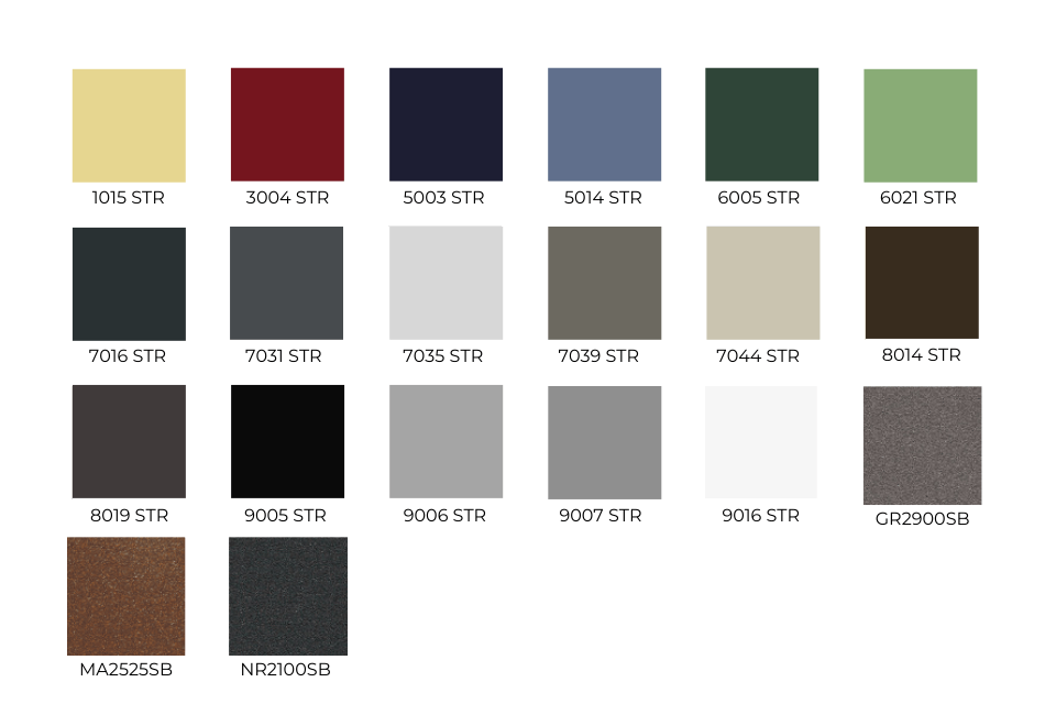 RAL standards pour choix de couleurs porte d'entrée ACIER
