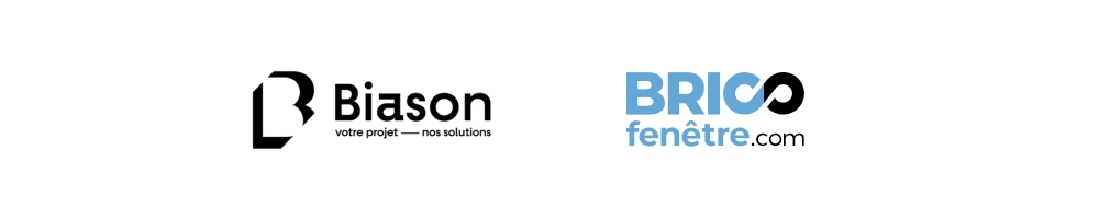 Logos BIASON et BRICO FENÊTRE